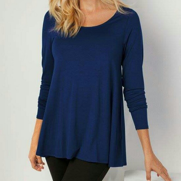 Soft Surroundings Tops - Soft Surroundings Size Medium Blue Tee